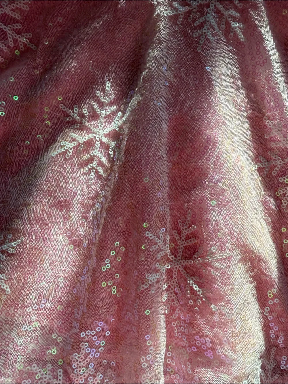 Sparkle in Pink,  Girls Sequin Snowflake Dress